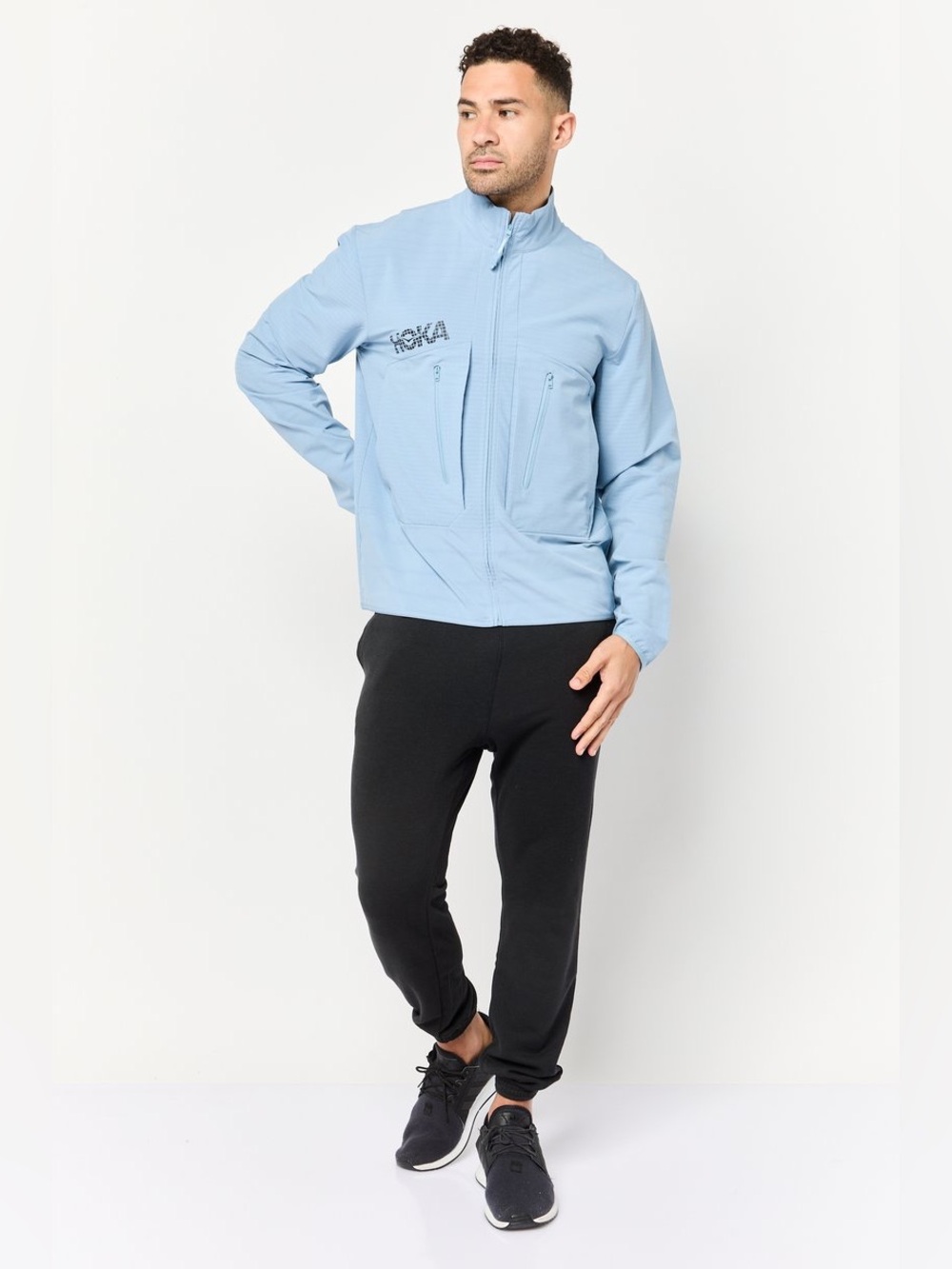 Hoka Mission Full Zip Jacket Light Blue Size XXL Activewear Running Lightweight - Picture 5 of 9